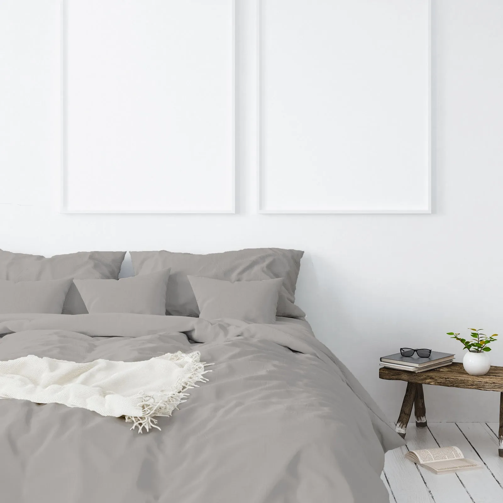 1000TC Bamboo Cotton Quilt Cover Set - Queen, Anti-microbial, Hypoallergenic - Royal Comfort