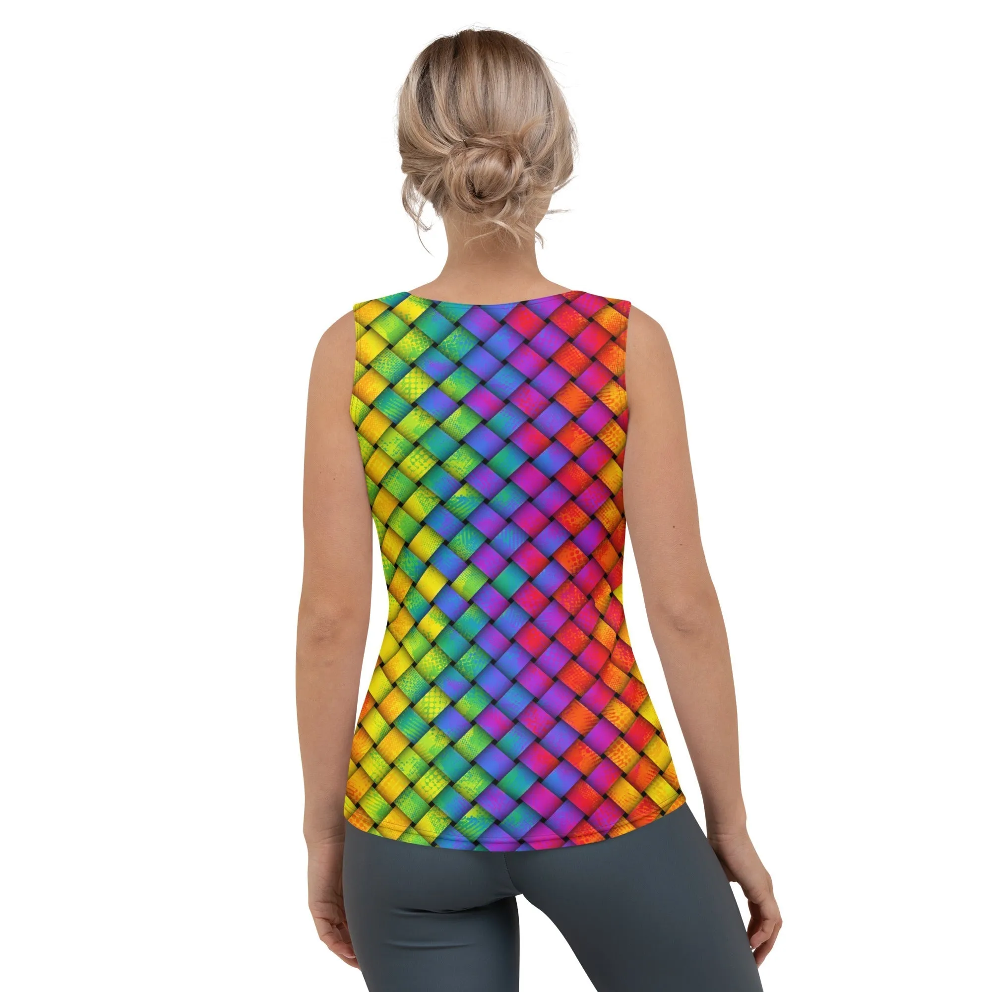 3D Rainbow Pattern Tank Top