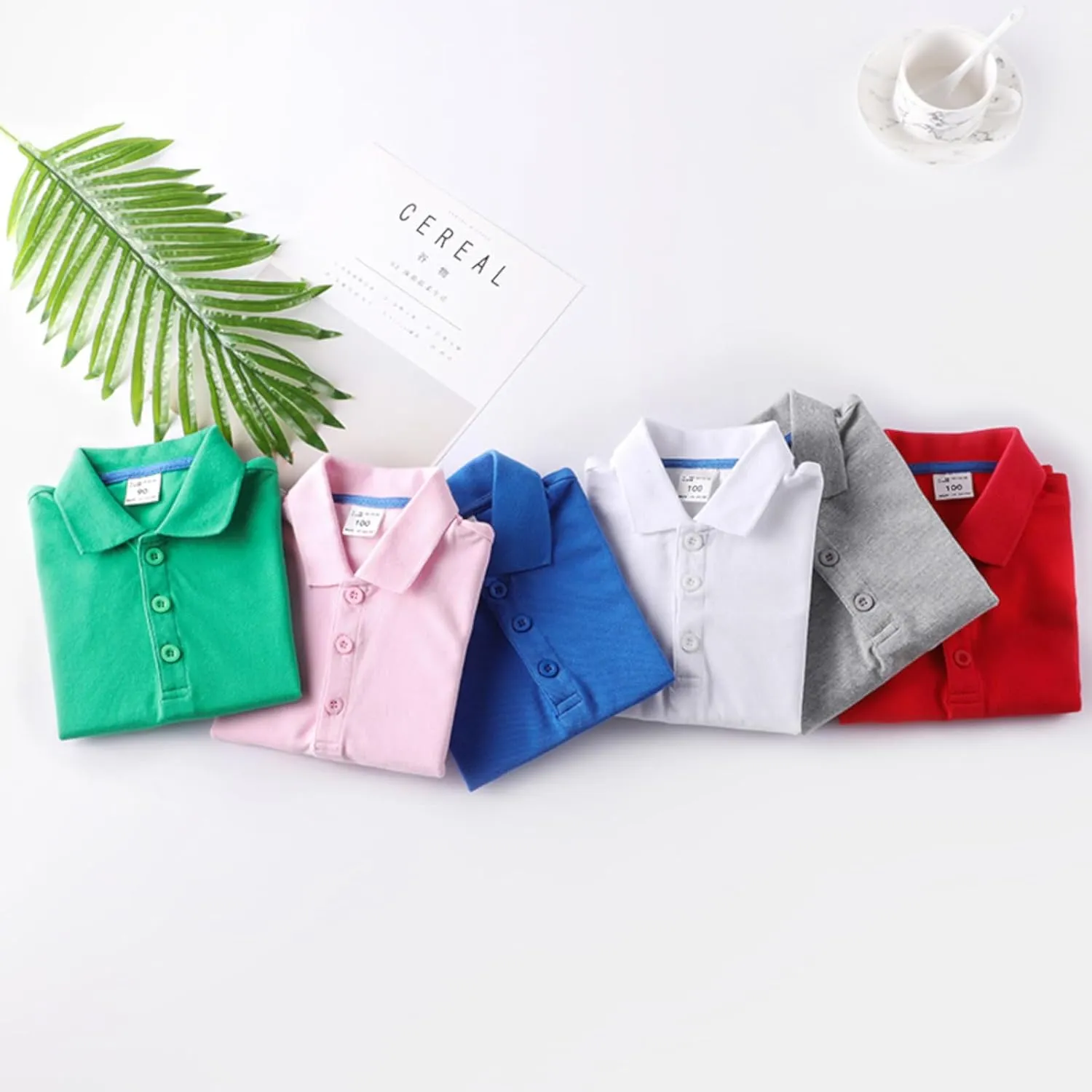 Baby Kids Boy Girl Solid Casual Short Sleeve Polo Shirt Pullover Tops Cute Shirts 1-7T