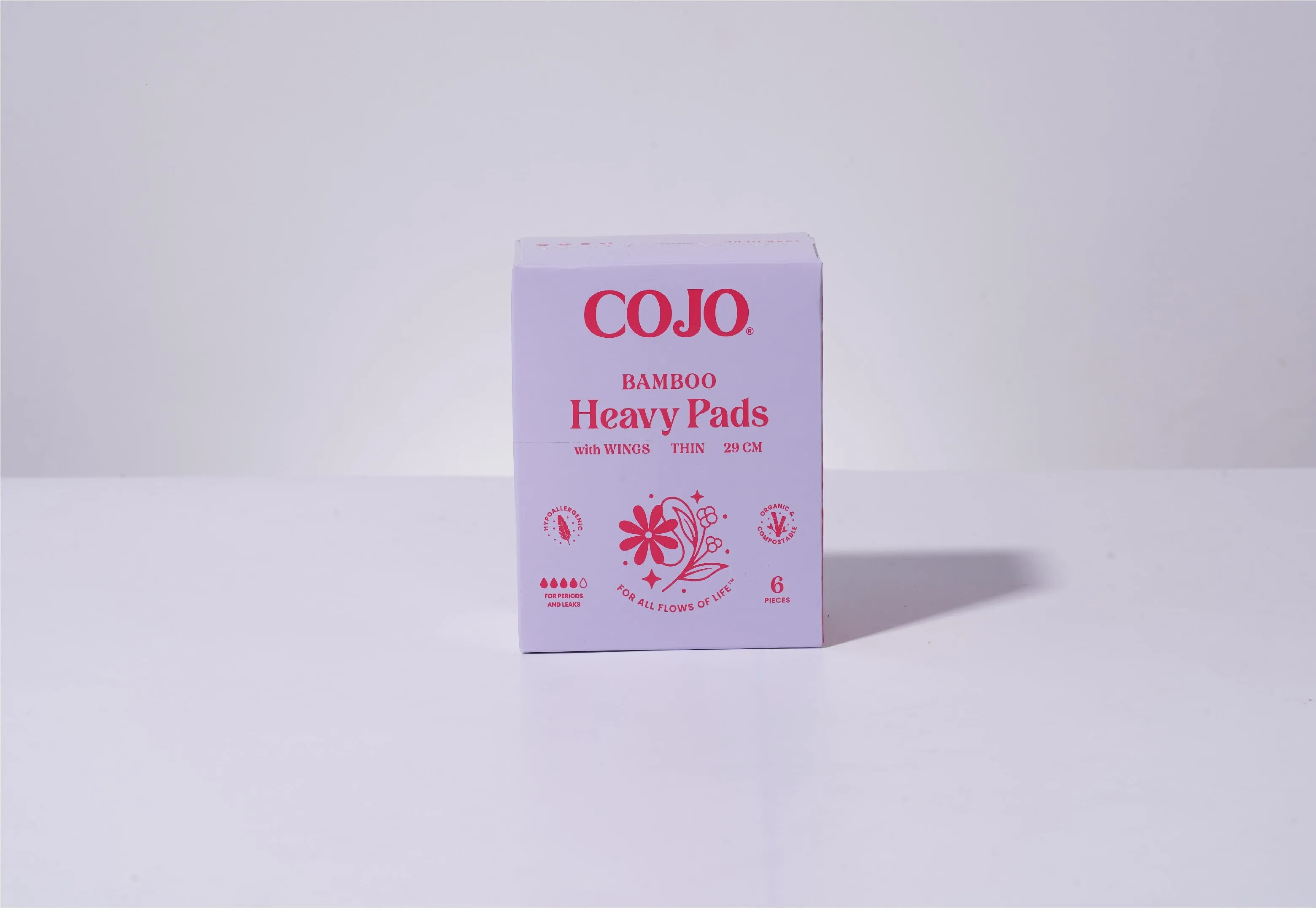 Cojo Organic Bamboo Heavy Pads with Wings 6's