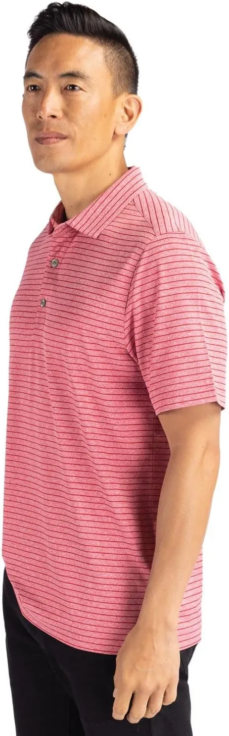 Cutter & Buck Forge Eco Heather Stripe Stretch Recycled Mens Big & Tall Polo