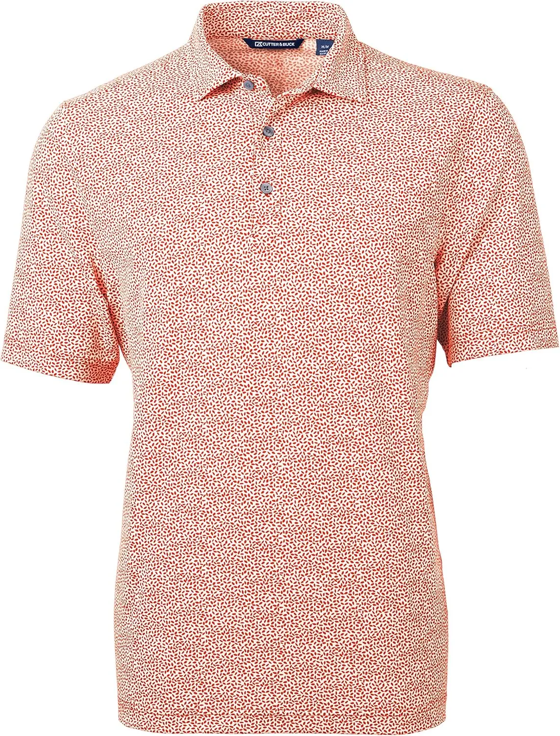 Cutter & Buck Virtue Eco Pique Botanical Print Recycled Mens Polo