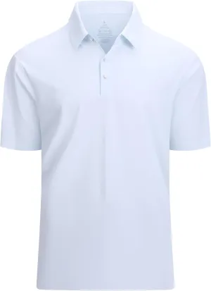 Esabel.C Golf Shirts for Men Dry Fit Performance Short Sleeve Print Moisture Wicking Collared Shirt
