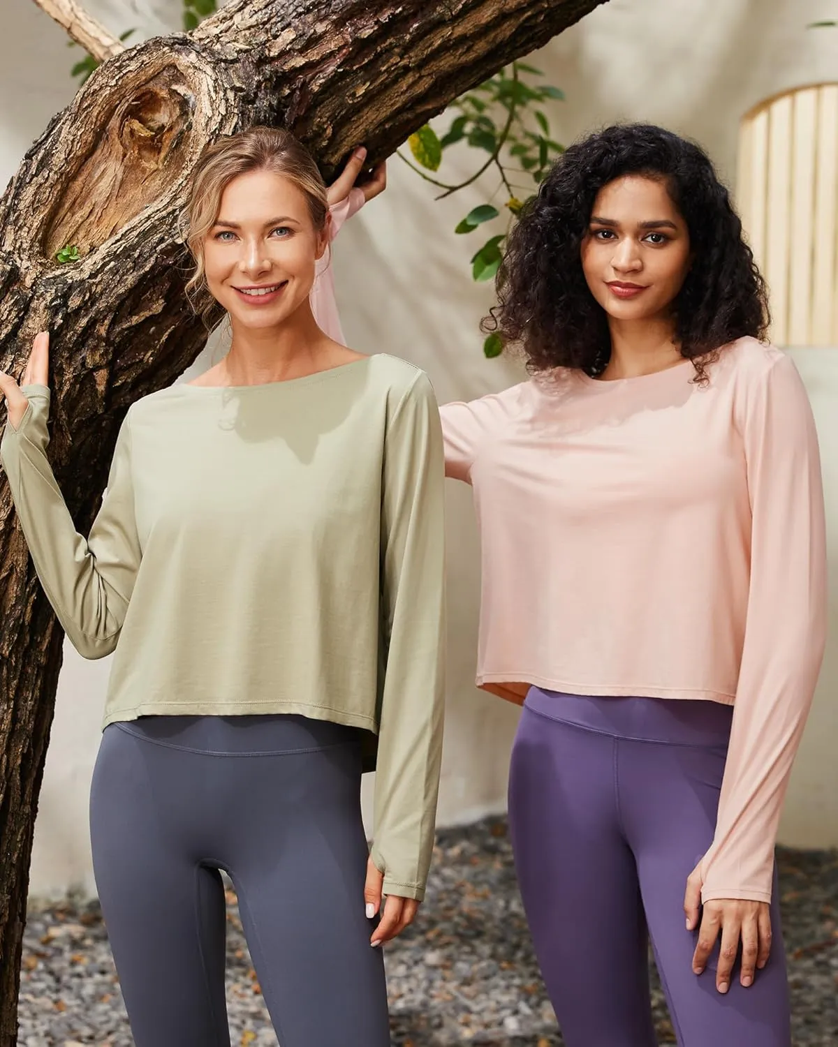 G4Free Long Sleeve Crop Top for Women Athletic Gym Workout Tops Loose Cropped T-Shirts