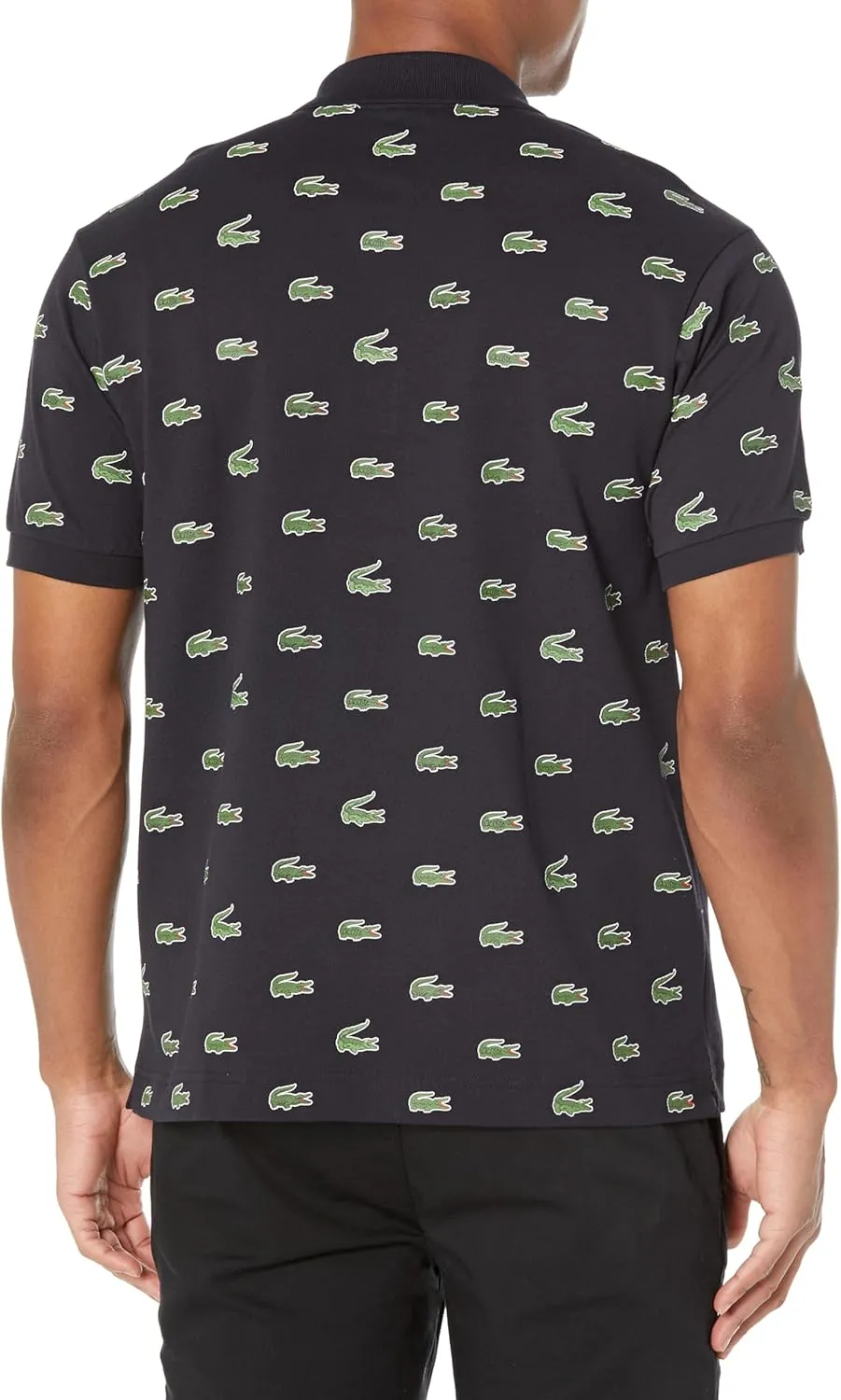 Lacoste Mens Short Sleeve Allover Croc Polo Shirt