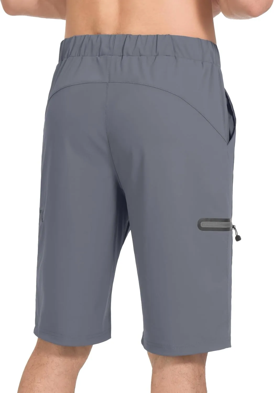 Little Donkey Andy Mens Ultra-Stretch Quick Dry Lightweight Bermuda Shorts Drawstring Zipper Pocket Hiking Travel Golf