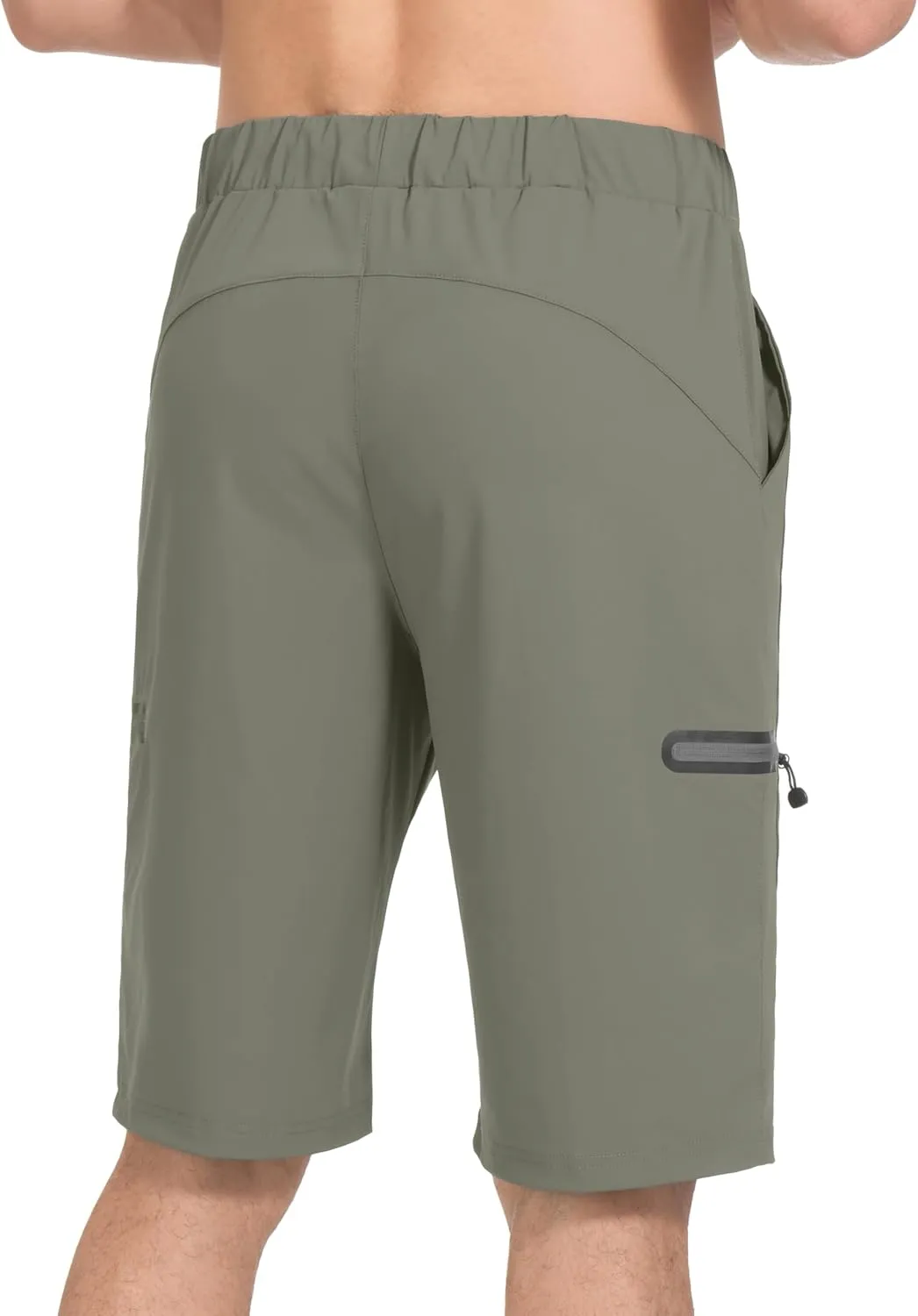 Little Donkey Andy Mens Ultra-Stretch Quick Dry Lightweight Bermuda Shorts Drawstring Zipper Pocket Hiking Travel Golf