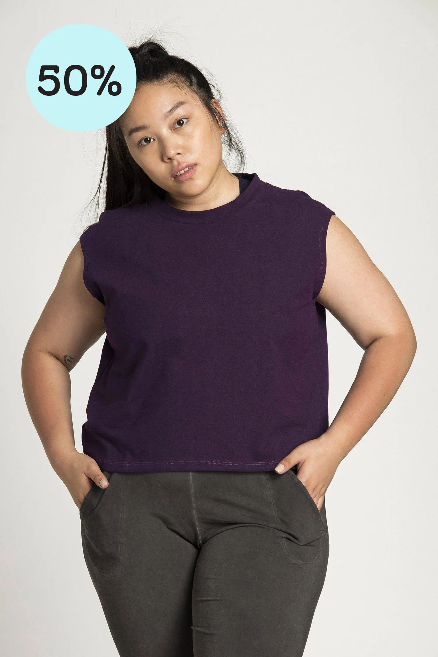 Organic Cotton Cup Sleeve Top