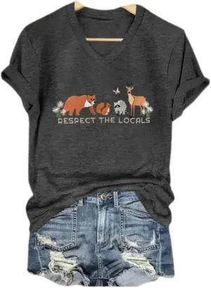 Respect The Locals Shirt Protect Their Natural Habitats T-Shirt Animal Pattern
