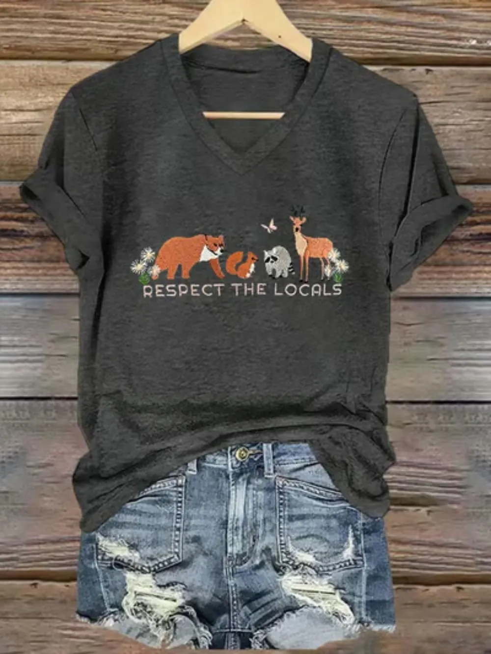 Respect The Locals Shirt Protect Their Natural Habitats T-Shirt Animal Pattern