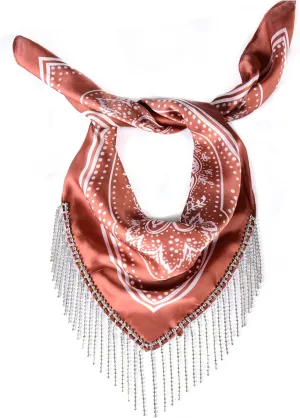 rhinestone bandana Fringe bandanas for women rhinestone bandana Western Bling Sparkly Bandanas 1 pack