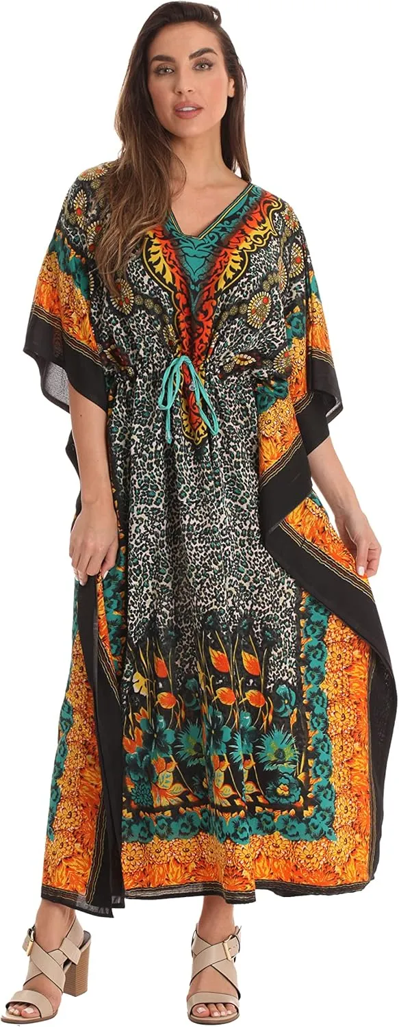 Riviera Sun African Print Dashiki Maxi Caftan for Women