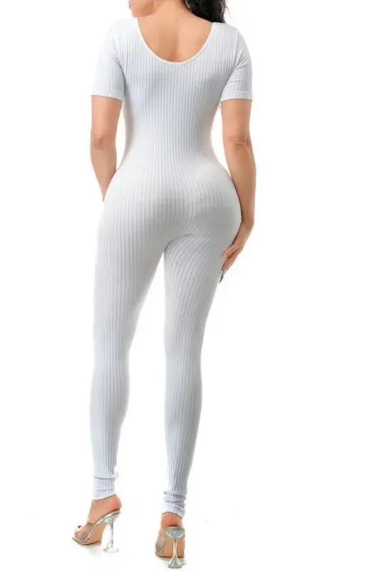 Seamless Short Sleeve Jumpsuit