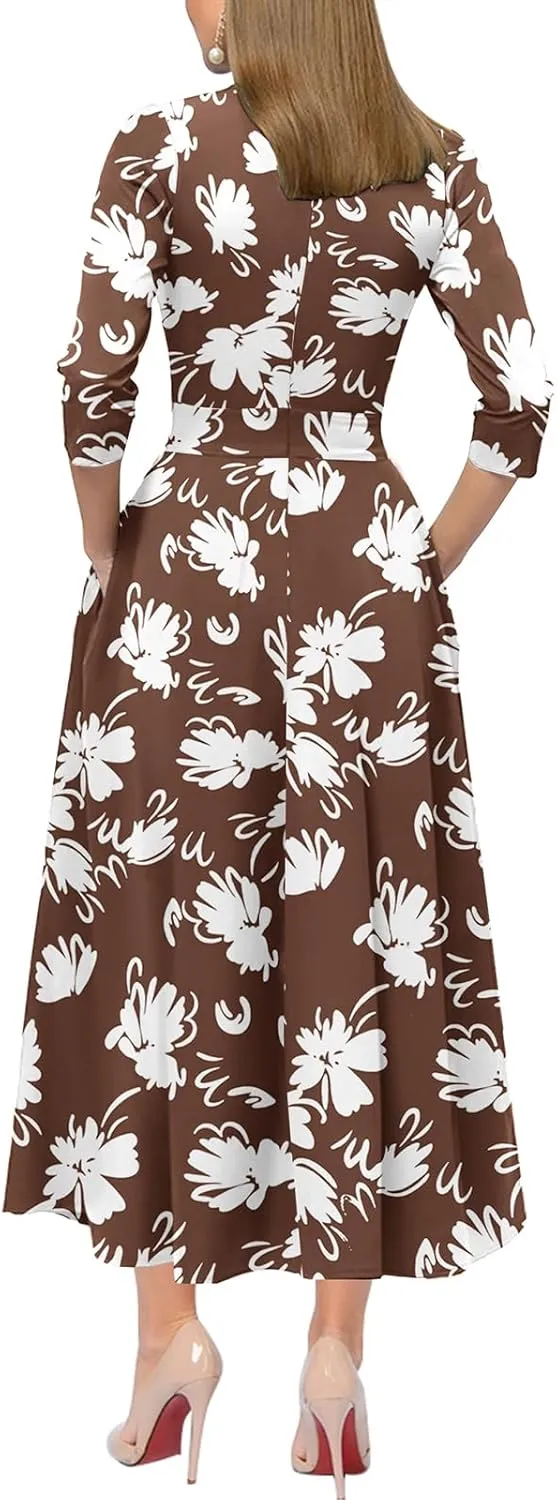 Simple Flavor Women's Vintage Dress Sleeveless O-Neck Party Cocktail Dress