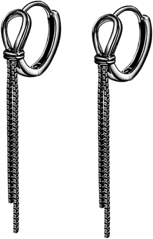 SLUYNZ 925 Sterling Silver Hoop Earrings Chian for Women Teens Huggie Earrings Dangling