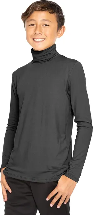 STRETCH IS COMFORT Oh So Soft Boy's Long Sleeve Poly Spandex Turtleneck
