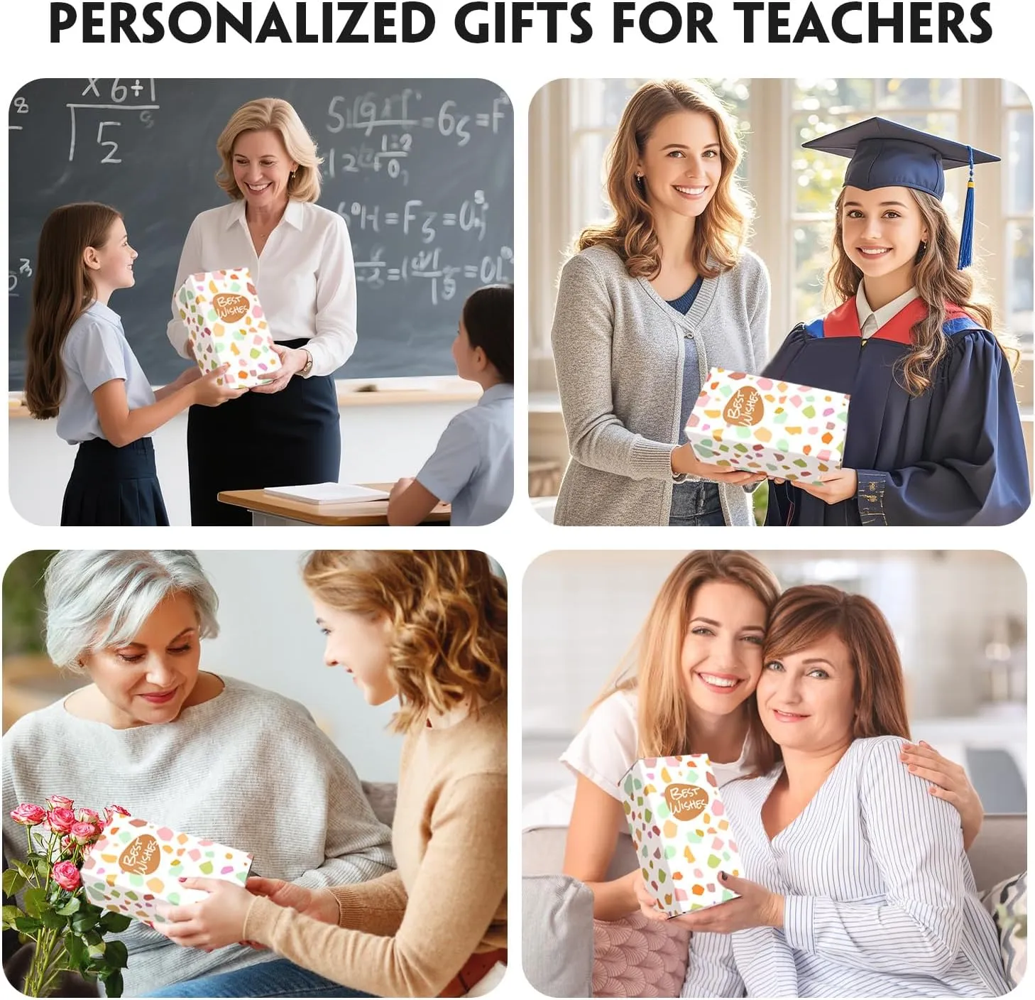 Teacher Appreciation Gifts - 16oz Can Shaped Glass Cup With Lid And Straw For Teacher 's Day Appreciation Gifts - Unique Thank You Teachers Gift Mothers Day Graduation from Students, Graduation Party