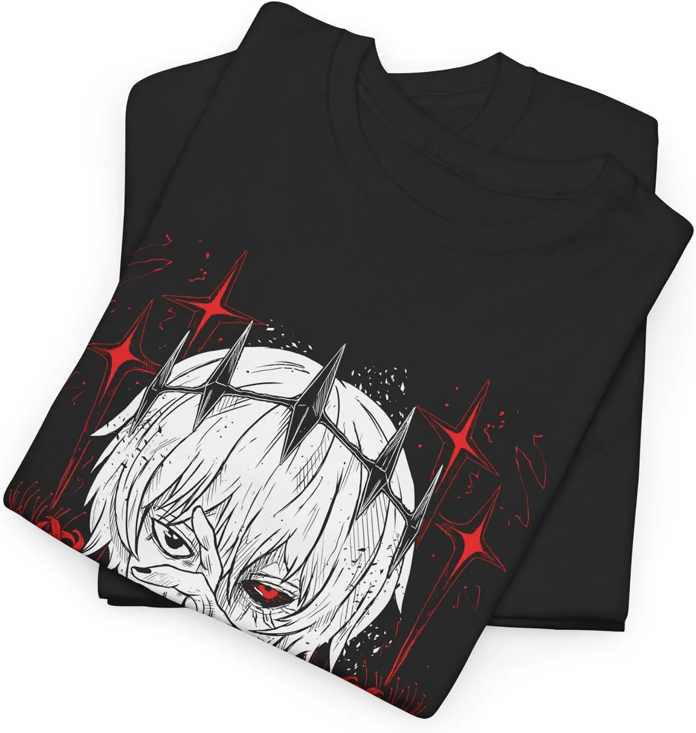Tokyo Anime Ghoul T Shirt, Ken Kaneki Shirt Bold Masked Character Striking Monochrome Dark Fantasy Aesthetic Unisex T-Shirt