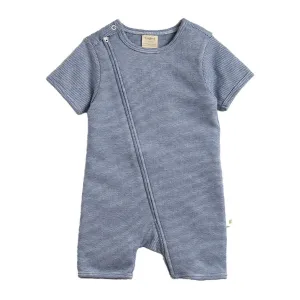 TT Zipsuit S/S Organic Navy Stripes