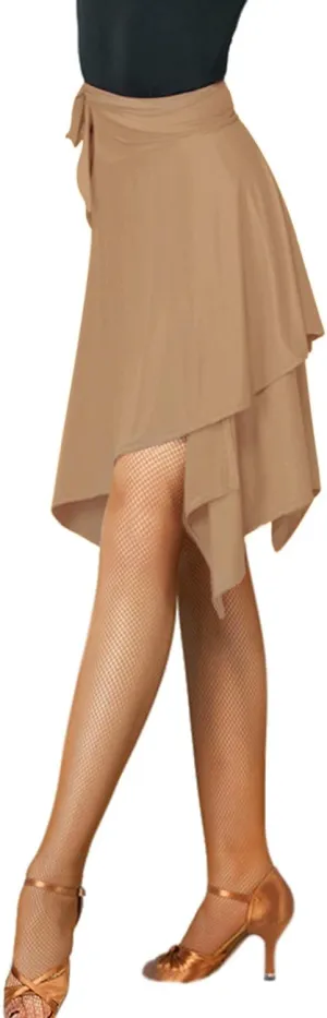 Women Latin Salsa Dance Skirt - Smooth Irregular Swing Ballroom Tango Cha Cha Practice Skirt
