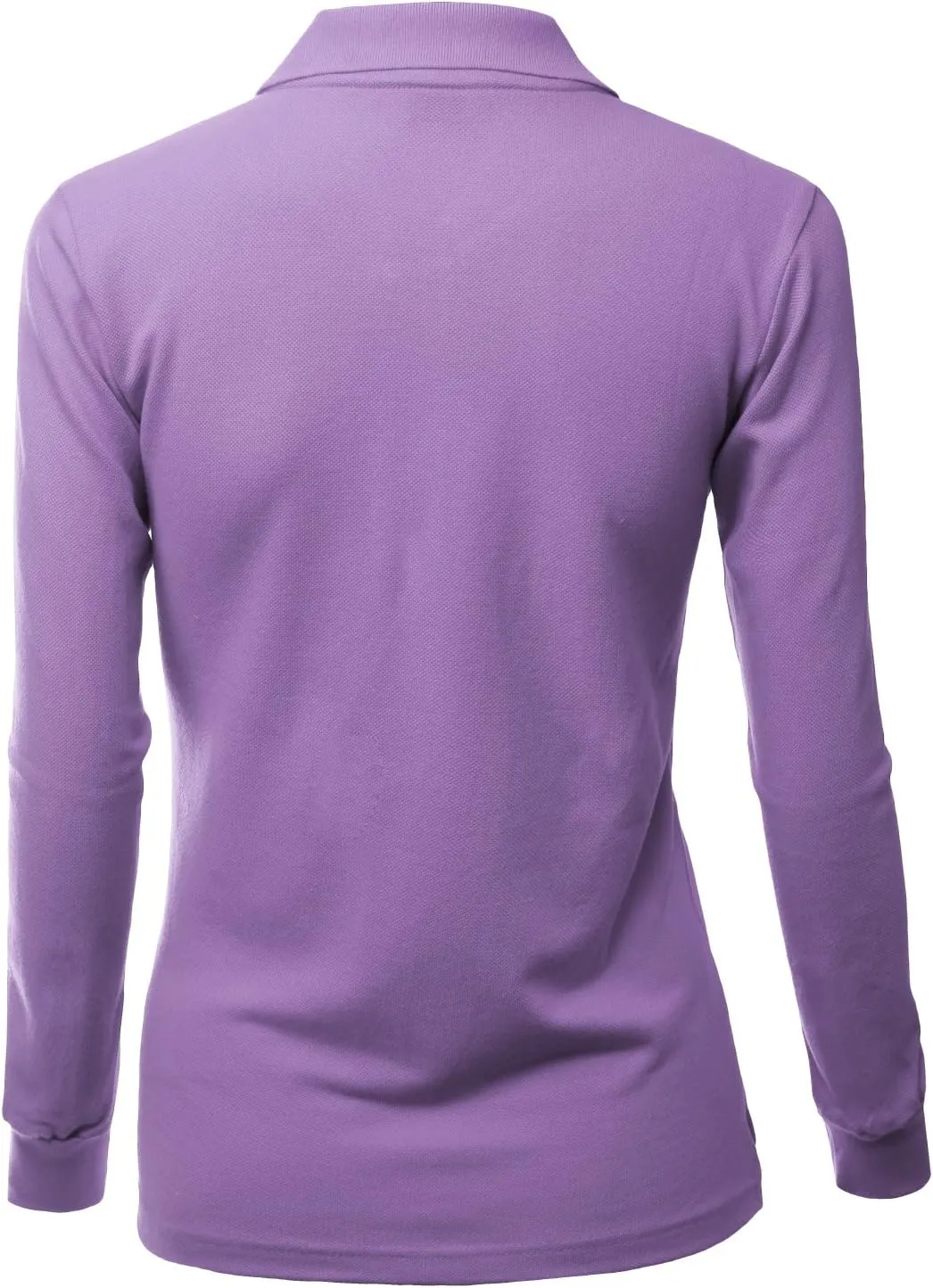 Women's Luxurious Solid Long Sleeves PK Polo Shirt